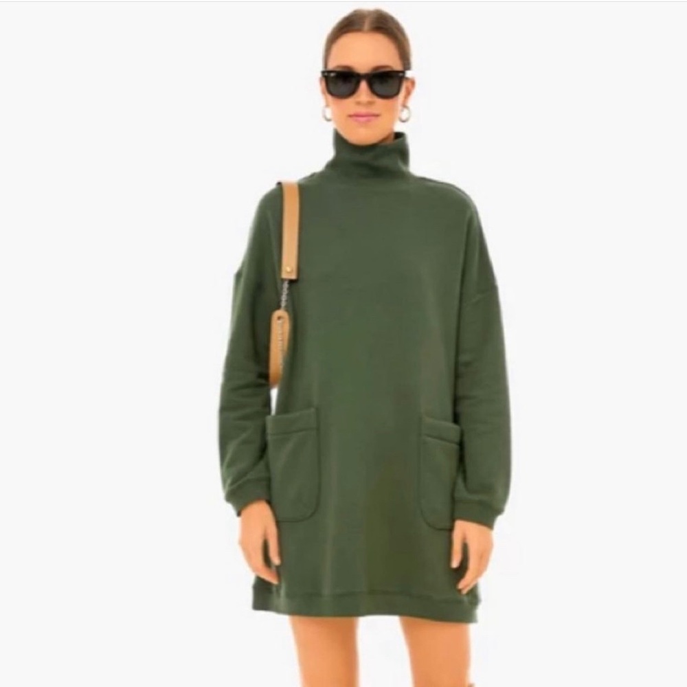 Tuckernuck Pomander Place Porter hunter green dress XS GUC